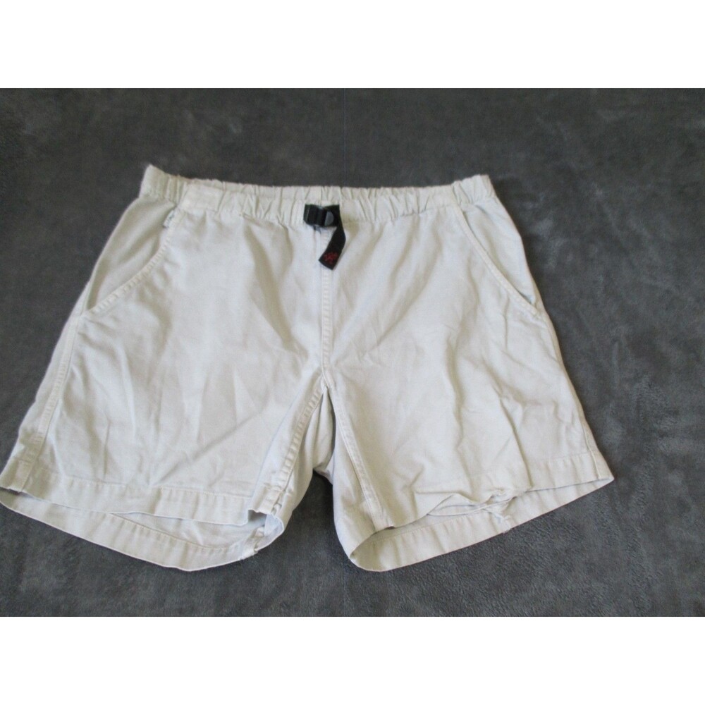 Vintage 90s Gramicci Mens Tan Hiking Shorts Size S Made in USA Gorpcore Khaki